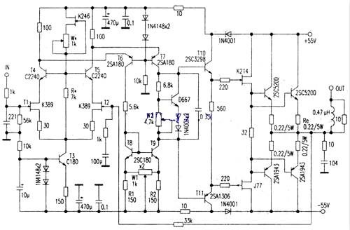 場(chǎng)效應管功放電路圖