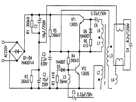 電子鎮流器電路圖