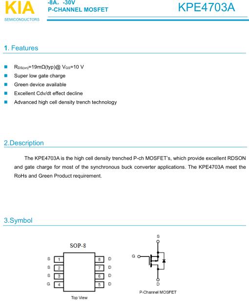 4703,KPE4703A,-8A/-30V