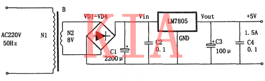 ?電子電路|直流穩壓電源電路圖-KIA MOS管
